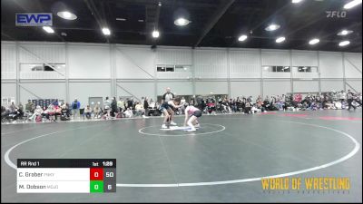 110 lbs Rr Rnd 1 - Caley Graber, Funky Singlets Girls vs Macy Dobson, MOJO Girls