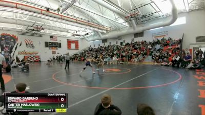 138 lbs Quarterfinal - Carter Maslowski, Tongue River vs Edward Garduno, Campbell County