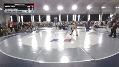 130 lbs Semis - Kassie Sapp, Michigan Premier vs Alexa Whitlow, Contenders Wrestling Academy