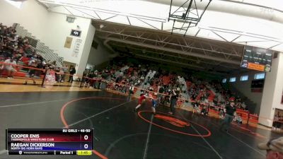 46-50 lbs Round 2 - Cooper Enis, Thermopolis Wrestling Club vs Raegan Dickerson, North Big Horn Rams