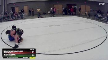 141 lbs Round 3 (8 Team) - Kaden Allen, Kansas Pythons vs Braeden Kleinschmit, Nebraska Blue