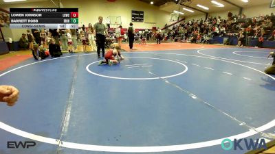 55 lbs Consolation - Lowen Johnson, Lincoln Christian vs Barrett Robb, IRONMEN Wrestling Club