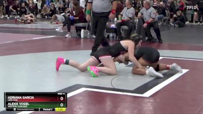 110 lbs Cons. Round 2 - Adriana Garcia, Linn-Mar vs Alexis Vogel, Western Dubuque