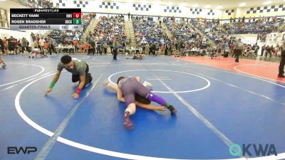 105 lbs Quarterfinal - Beckett Vann, Bartlesville Wrestling Club vs Rogen Bradsher, Buck Pride Wrestling