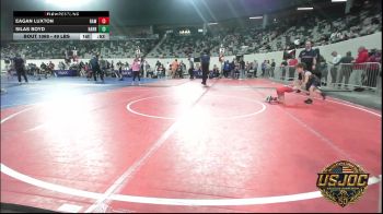 49 lbs Quarterfinal - Eagan Luxton, Raw Wrestling Club vs Silas Boyd, Harrah Little League Wrestling