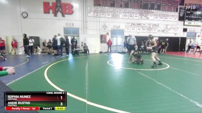 120 lbs Cons. Round 3 - Andie Rustad, Foothill vs Sophia Nunez, Ventura