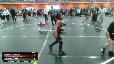 80 lbs Champ. Round 1 - Addison Coker, KC Elite Training Center vs Parker Stewart, West Wateree Wrestling Club