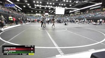 95 lbs Cons. Round 3 - Cole Simpson, Black Fox vs Jayden Reyes, Derby