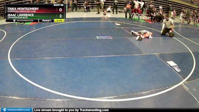 45 lbs Cons. Round 1 - Isaac Lawrence, Cimarron Bad Boys vs Taika Montgomery, Champions Wrestling Club