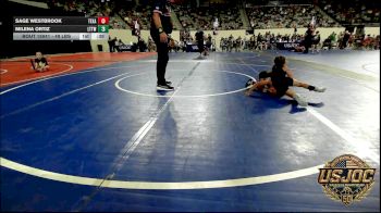 49 lbs Consi Of 16 #2 - Sage Westbrook, Texas Elite Wrestling vs Milena Ortiz, L-Town Titans