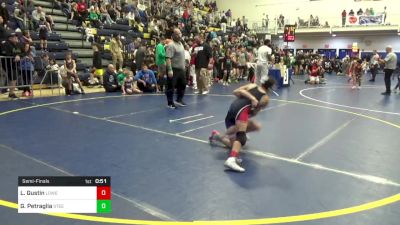 65 lbs Semifinal - Levi Gustin, Lowell vs Gavin Petraglia, Steel Valley Renegades