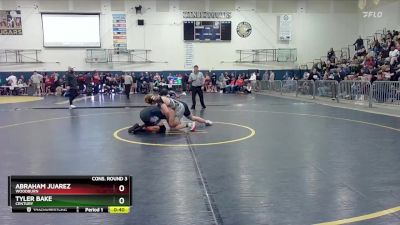 215 lbs Cons. Round 3 - Abraham Juarez, Woodburn vs Tyler Bake, Century