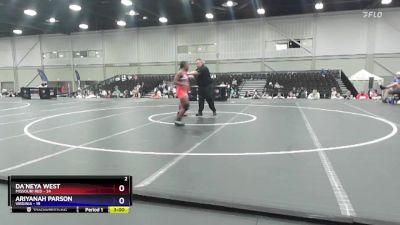 130 lbs Placement Matches (8 Team) - Da`Neya West, Missouri Red vs Ariyanah Parson, Virginia