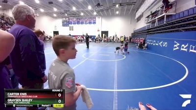 41-43 lbs Round 2 - Carter Enis, Thermopolis Wrestling Club vs Graysen Bailey, Camel Kids Wrestling
