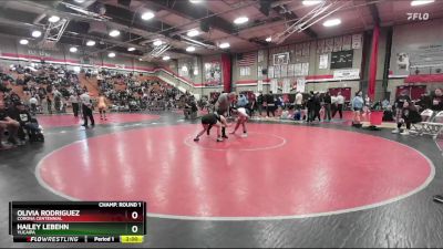 155 lbs Semifinal - Hailey Lebehn, Yucaipa vs Olivia Rodriguez, Corona Centennial