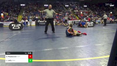 55 lbs Consy 2 - Victor Pleskovich, Fort Cherry vs Landon Lally, Parkland