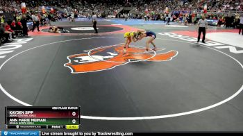 3rd Place Match - Kayden Sipp, Adams Central Girls vs Ann Marie Meiman, Omaha North Girls