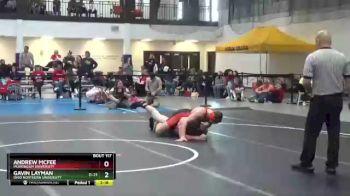 184 lbs Prelim - Andrew McFee, Muskingum University vs Gavin Layman, Ohio Northern University