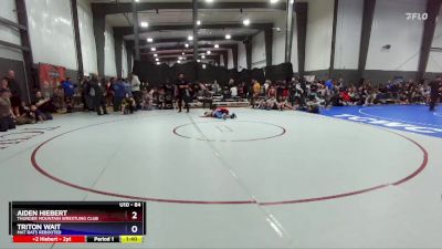 84 lbs Cons. Round 2 - Aiden Hiebert, Thunder Mountain Wrestling Club vs Triton Wait, Mat Rats Rebooted