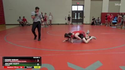 132 lbs Round 2 - Asher Wiram, Hewitt Trussville Middle School vs Archer Huett, Corner