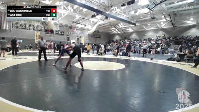 153 lbs Cons. Round 2 - Asa Cox, Durham Wrestling Club vs Jax Valenzuela, Vacaville Wrestling Club