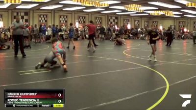 91 lbs Cons. Round 2 - Parker Humphrey, Princeton WC vs Romeo Tendencia Iii, Filipe Trained Wrestling Academy