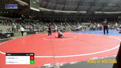 73 lbs Consi Of 16 #2 - Easton Whisler, Mulvane Jr. Wrestling Club vs Keegan Pearce, Apex