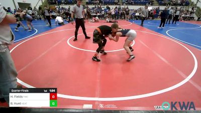 88 lbs Quarterfinal - Hannah Fields, Tahlequah Wrestling Club vs Breanna Hunt, Heat