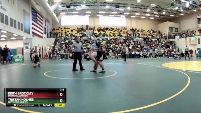 215 lbs 7th Place Match - Keith Brockley, SPRINGFIELD(Akron) vs TRISTAN HOLMES, CLEVELAND HEIGHTS