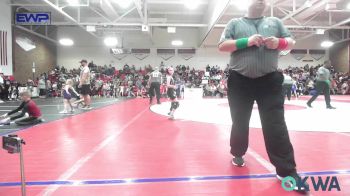 55 lbs Consi Of 8 #2 - Elowen Upton, Harrah Little League Wrestling vs Nevalee Petty, Skiatook Youth Wrestling