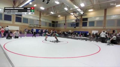 130lbs Cons. Round 4 - Viridianna Hernandez, Woodland (Girls) vs Anaya Buckner, Redmond (Girls)