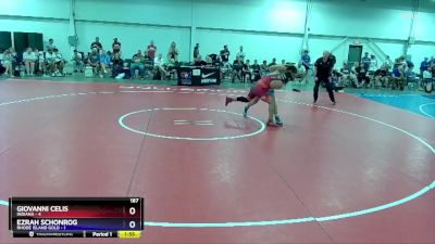 187 lbs 2nd Wrestleback (16 Team) - Giovanni Celis, Indiana vs Ezrah Schonrog, Rhode Island Gold