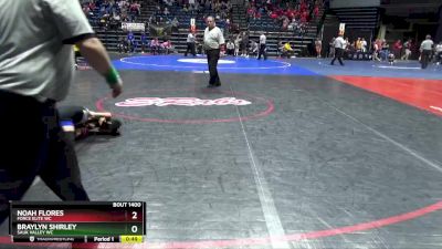 64 lbs Cons. Round 3 - Noah Flores, Force Elite WC vs Braylyn Shirley, Sauk Valley WC