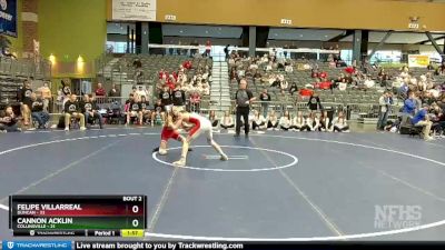 120 lbs Quarterfinals (8 Team) - Cannon Acklin, Collinsville vs Felipe Villarreal, Duncan