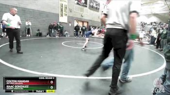 116 lbs Cons. Round 3 - Colton Mangan, Bay Area Dragons vs Isaac Gonzalez, Madera Wrestling