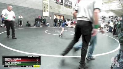 116 lbs Cons. Round 3 - Colton Mangan, Bay Area Dragons vs Isaac Gonzalez, Madera Wrestling