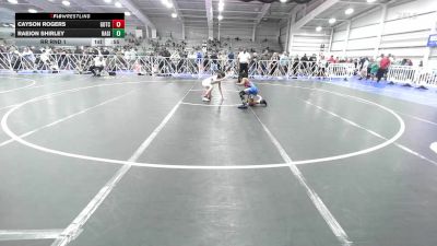 90 lbs Rr Rnd 1 - Cayson Rogers, Gotcha-219 vs Raeion Shirley, Ragin Raisins Catawba ES