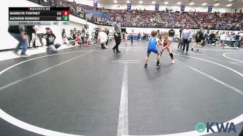 46 lbs Consi Of 8 #2 - Madelyn Fortney, Comanche Takedown Club vs Jackson Rosholt, Piedmont