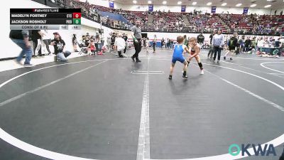46 lbs Consi Of 8 #2 - Madelyn Fortney, Comanche Takedown Club vs Jackson Rosholt, Piedmont