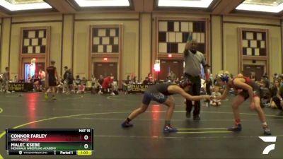 92 lbs Cons. Round 3 - Connor Farley, Unattached vs Malec Ksebe, McDonald Wrestling Academy