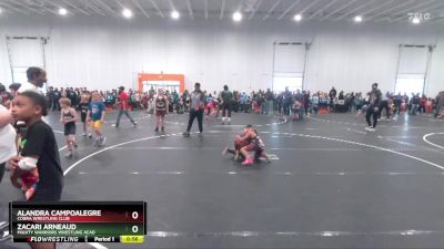 70 lbs Quarterfinal - Zacari Arneaud, Mighty Warriors Wrestling Acad vs Alandra Campoalegre, Cobra Wrestling Club