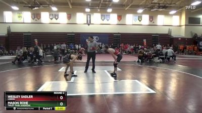 120 lbs Round 2 - Wesley Sadler, Lisbon vs Mason Rohe, Tinley Park (Andrew)