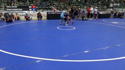 120 lbs 1st Place Match - Erica Irvine, Immortal Athletics Wrestling Club vs Tegan Robertson, Sebolt Wrestling Academy