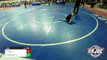 66 lbs Quarterfinal - Chance King, Choctaw Ironman Youth Wrestling vs Finn Anderson, Team Worx Altus