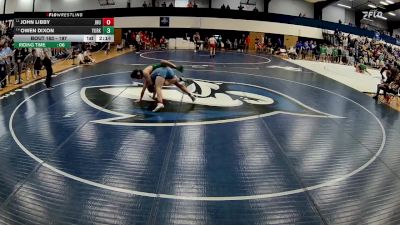 197 lbs Cons. Round 1 - Owen Dixon, York (pa) vs John Libby, Johns Hopkins