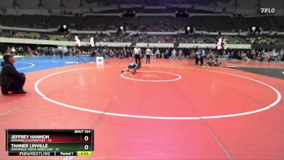 Rookie 3-5 64 Quarterfinal - Jeffrey Hannon, Grassfield Elementary vs Tanner Linville, Smithfield Youth Wrestling