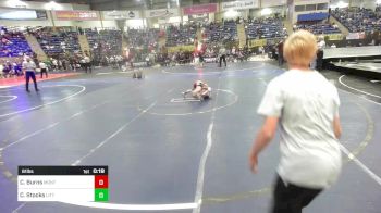 61 lbs Consi Of 8 #2 - Cash Burns, Montrose Wrestling Club vs Caiden Stocks, Little Warrior WC
