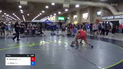 57 kg Rnd Of 32 - Madden Sandoval, Cowa vs Jeremiah Oliva, Oregon