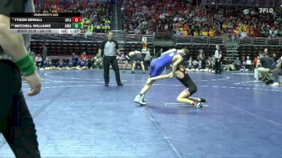 2A-106 lbs Champ. Round 2 - Tyson Dewall, Spirit Lake Park vs Mitchell Williams, Crestwood, Cresco