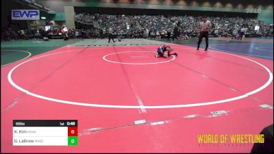 55 lbs Round Of 32 - Kyle Kim, Red Star Wrestling Academy vs Grayson LaGrow, Massa Maniacs